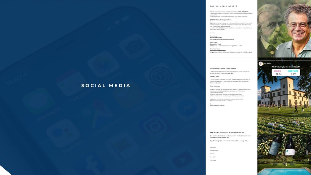 Original visual development board: This Is Corsini / social assets